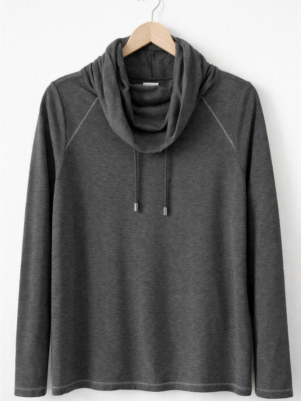 Weekends by Chico's Gray Cowl Neck Pullover